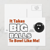 Funny Bowling Briefkaart (Voorkant / Achterkant)