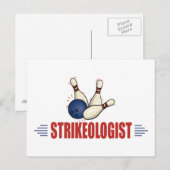 Funny Bowling Briefkaart (Voorkant / Achterkant)