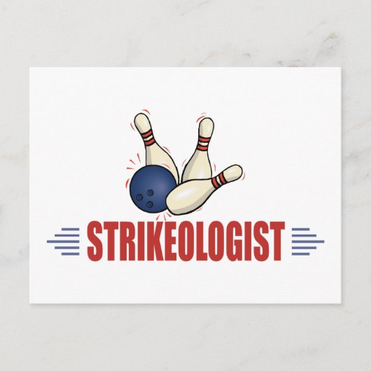 Funny Bowling Briefkaart (Voorkant)