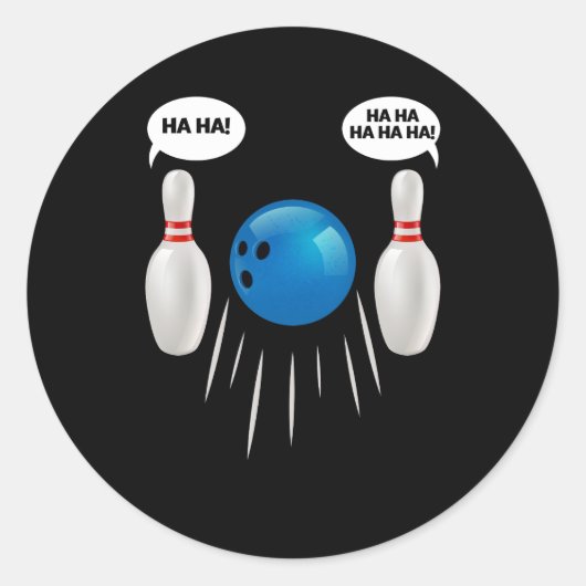 Funny Bowling - cadeau voor Bowlers Ronde Sticker (Voorkant)