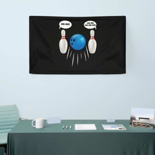 Funny Bowling - cadeau voor Bowlers Spandoek (Beurs)