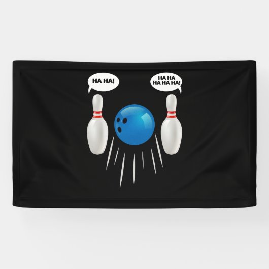 Funny Bowling - cadeau voor Bowlers Spandoek (Horizontaal)