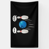 Funny Bowling - cadeau voor Bowlers Spandoek (Verticaal)