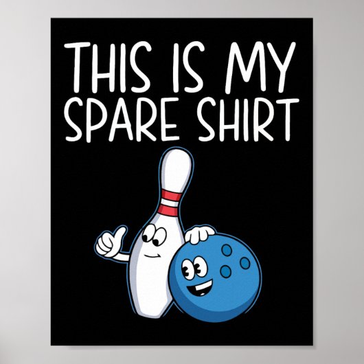 Funny Bowling Cadeau voor Mannen Vrouwen Cool Bowl Poster (Voorkant)