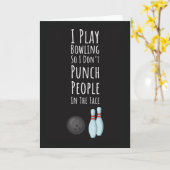 Funny Bowling Cards Sports Bowler Ball Team Kaart (Gele Bloem)