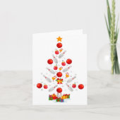 Funny Bowling Christmas Tree Lights Xmas For Men W Kaart (Voorkant)