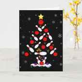 Funny Bowling Christmas Tree Lights Xmas For Men W Kaart (Gele Bloem)