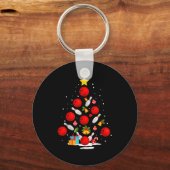 Funny Bowling Christmas Tree Lights Xmas Men Women Sleutelhanger (Voorkant)