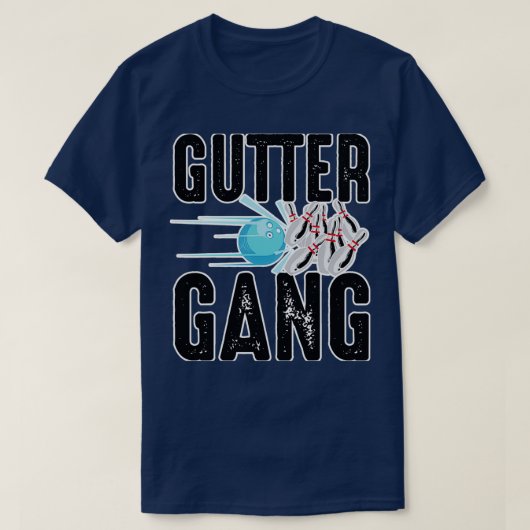 Funny Bowling Cool Gutter Gang Bowlers T-shirt (Design voorkant)