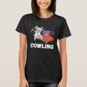Funny Bowling Cow Bowler Strike Bowling Pin Bowlin T-shirt (Voorkant)