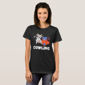 Funny Bowling Cow Bowler Strike Bowling Pin Bowlin T-shirt (Voorkant volledig)
