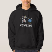 Funny Bowling Cow Bowling Ball Bowler Strike Bowli Hoodie (Voorkant)