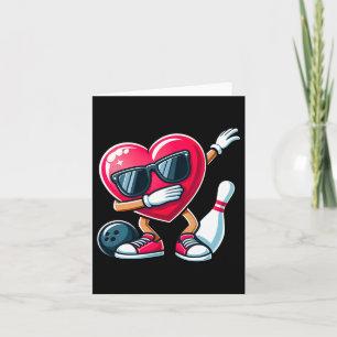 Funny Bowling Dabbing Dab Heart Valentijnsdag Boy Kaart