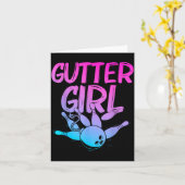 Funny Bowling Design For Girls Women Bowler Bowlin Kaart (Gele Bloem)