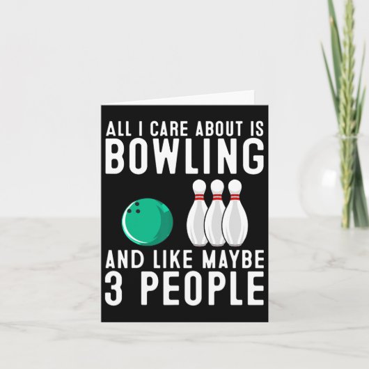 Funny Bowling Design for Men Kinder Bowling Lo Kaart (Voorkant)