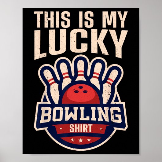 Funny Bowling Design for Men Kinder Bowling Lo Poster (Voorkant)