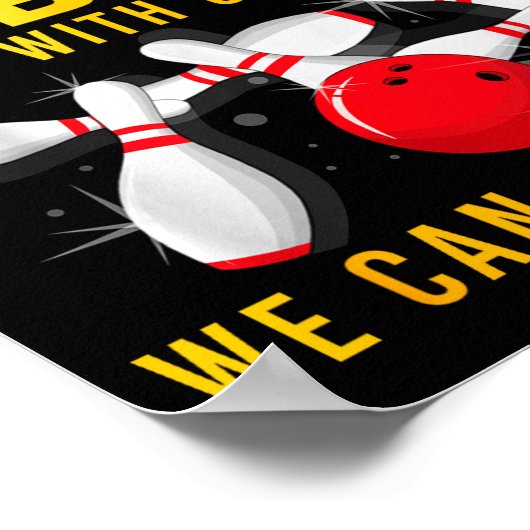 Funny Bowling Design For Men Women Kids Bowler Bow Poster (Hoek)