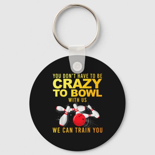 Funny Bowling Design For Men Women Kids Bowler Bow Sleutelhanger (Voorkant)