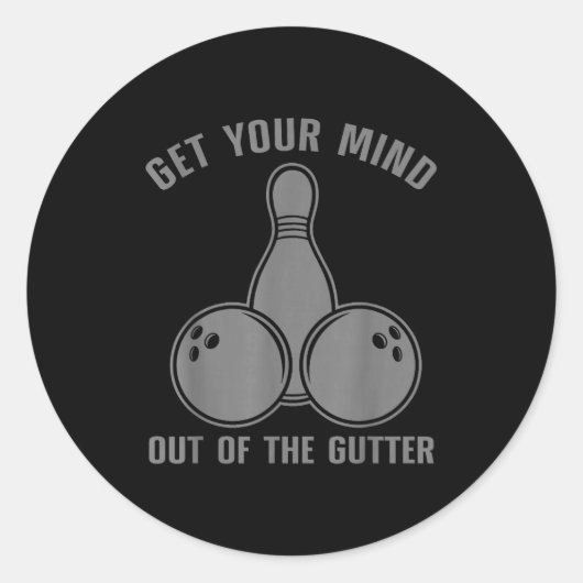 Funny Bowling Design For Men Women Kids Bowling Lo Ronde Sticker (Voorkant)