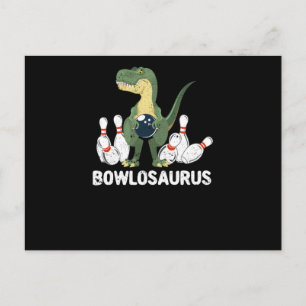 Funny Bowling Dinosaur Bowler Dino Bowl T-Rex Briefkaart