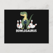 Funny Bowling Dinosaur Bowler Dino Bowl T-Rex Briefkaart (Voorkant)