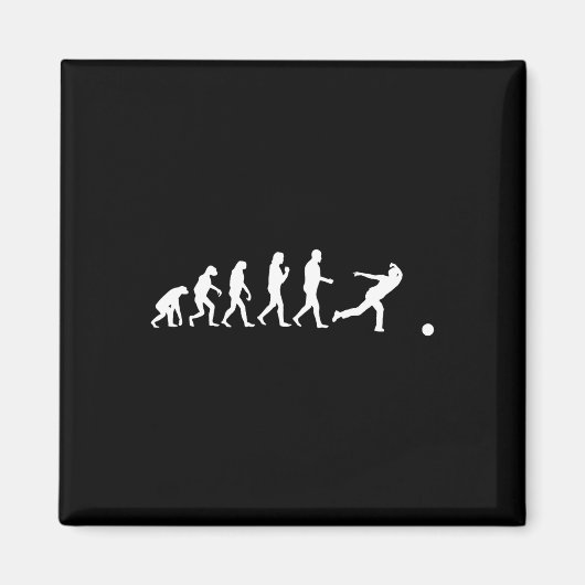 Funny Bowling Evolution Gift Bowler Sportspeler Magneet (Voorkant)