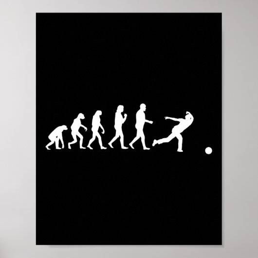 Funny Bowling Evolution Gift Bowler Sportspeler Poster (Voorkant)
