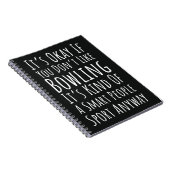 Funny Bowling Gift Bowler Humor Team Comedy Player Notitieboek (Rechterzijde)