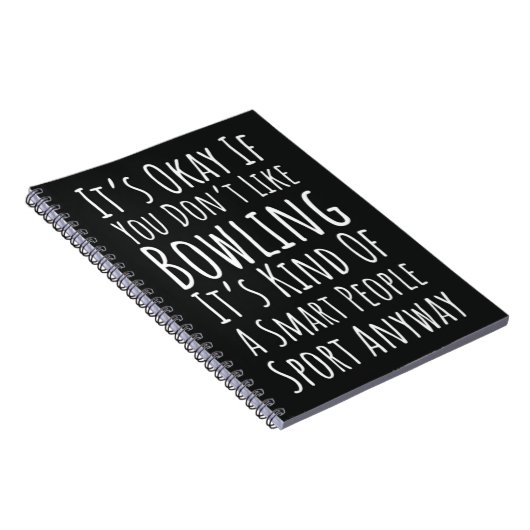 Funny Bowling Gift Bowler Humor Team Comedy Player Notitieboek (Rechterzijde)
