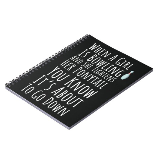 Funny Bowling Gift For Her Teen Girls Women Bowler Notitieboek (Linkerzijde)