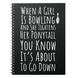 Funny Bowling Gift For Her Teen Girls Women Bowler Notitieboek