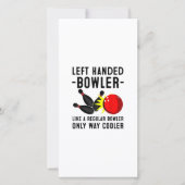 Funny Bowling Gift for Men Cool left Handed Bedankkaart (Voorkant)
