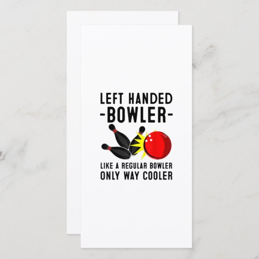 Funny Bowling Gift for Men Cool left Handed Bedankkaart (Voorkant / Achterkant)