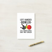 Funny Bowling Gift for Men Cool left Handed Post-it® Notes (Op bureau)