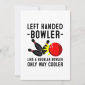 Funny Bowling Gift for Men Cool left Handed Save The Date (Voorkant)