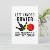 Funny Bowling Gift for Men Cool left Handed Save The Date (Staand voorkant)