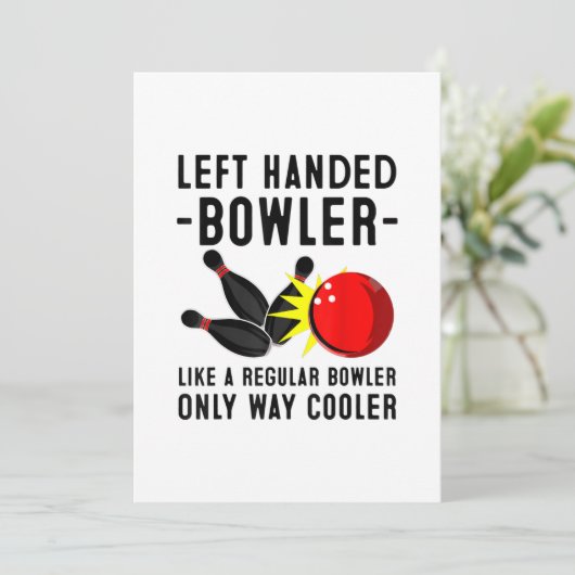 Funny Bowling Gift for Men Cool left Handed Save The Date (Staand voorkant)