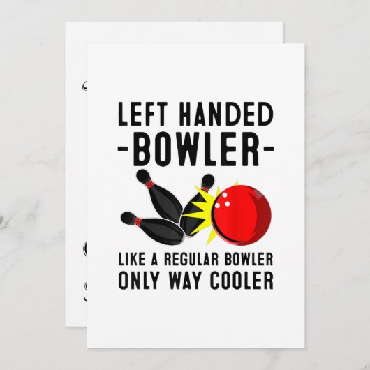 Funny Bowling Gift for Men Cool left Handed Save The Date (Voorkant / Achterkant)