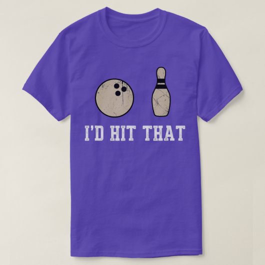 Funny Bowling Gift Shirt-ID voor citaat T-shirt (Design voorkant)