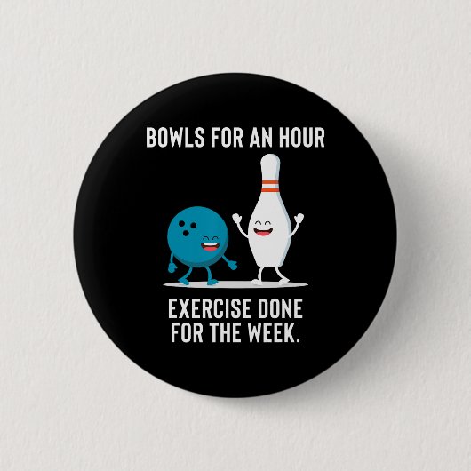 Funny Bowling Gift voor mannen en lui Ronde Button 5,7 Cm (Voorkant)