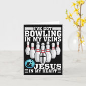Funny Bowling Gift voor mannen, juffrouw Bowler en Kaart (Gele Bloem)