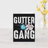 Funny Bowling Gift voor mannen Koel Gutter Gang Kaart (Gele Bloem)