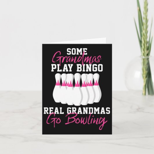 Funny Bowling Gift voor oma Kaart (Voorkant)