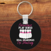 Funny Bowling Gift voor oma Sleutelhanger (Voorkant)