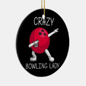 Funny Bowling Gift voor vrouwen Grandma Bowler Gam Keramisch Ornament (Rechts)