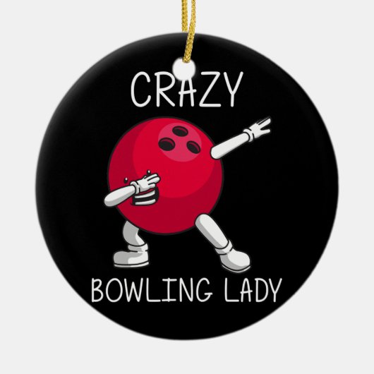 Funny Bowling Gift voor vrouwen Grandma Bowler Gam Keramisch Ornament (Voorkant)