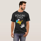 Funny Bowling Gift Women Cute Bowling Chick Sports T-shirt (Voorkant volledig)