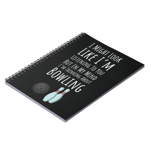 Funny Bowling Gifts And Novelties Sports Bowler Notitieboek (Linkerzijde)