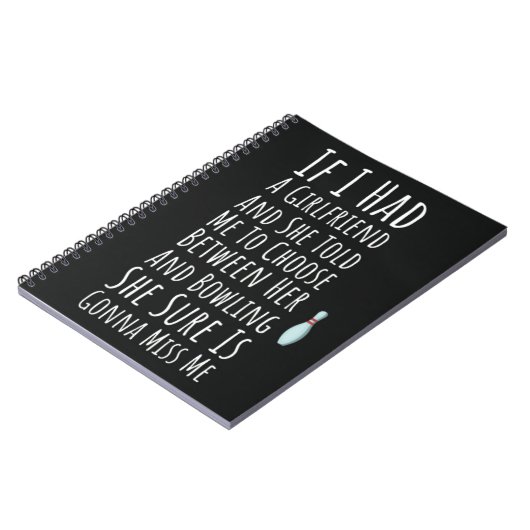 Funny Bowling Gifts For Him Men Teen Boys Bowler   Notitieboek (Linkerzijde)