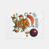 Funny Bowling Gingerbread Cookie Lights Oh Snap Gi Fleece Deken (Voorkant (Horizontaal))